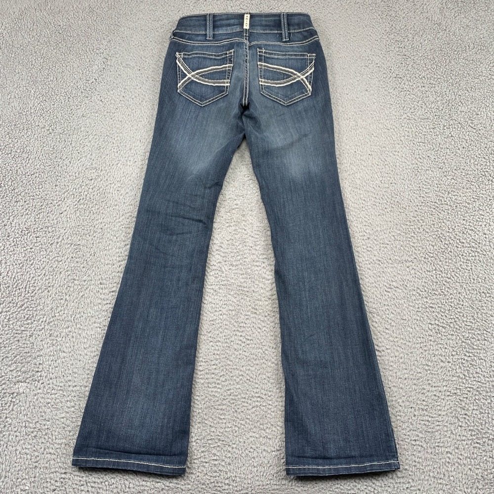 Ariat Jeans Womens 26R Blue REAL Mid Rise Bootcut Gemstone Performance Denim - Picture 2 of 12